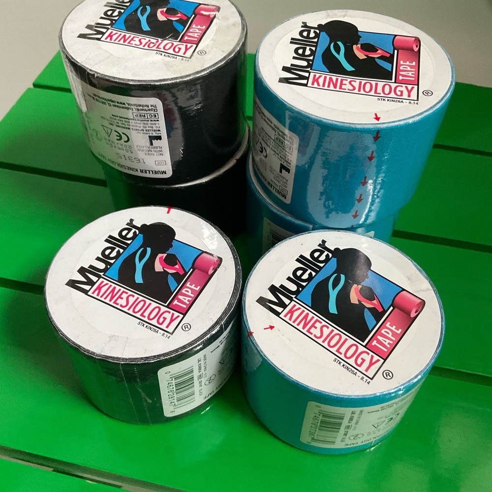 Mueller Kinesiology Tape (6) Bundle of 6 Blue and Black tapes